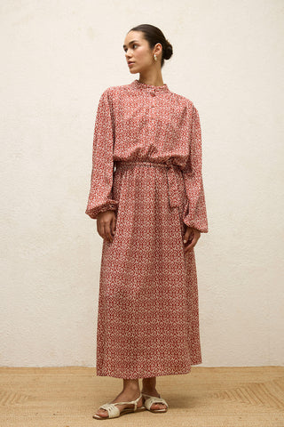 Viscose Patterned Dress Boho