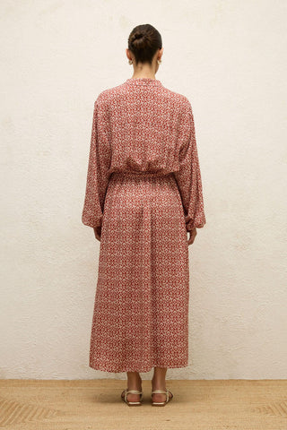 Viscose Patterned Dress Boho