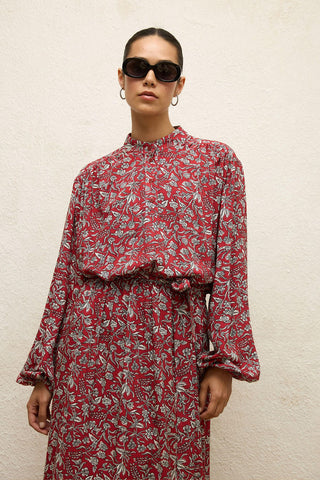 Viscose Patterned Dress Ethnic