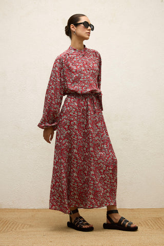 Viscose Patterned Dress Ethnic