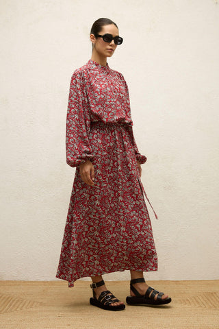 Viscose Patterned Dress Ethnic