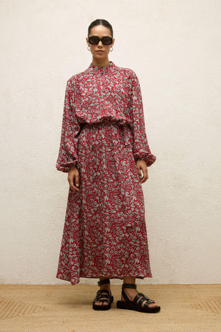 Viscose Patterned Dress Ethnic