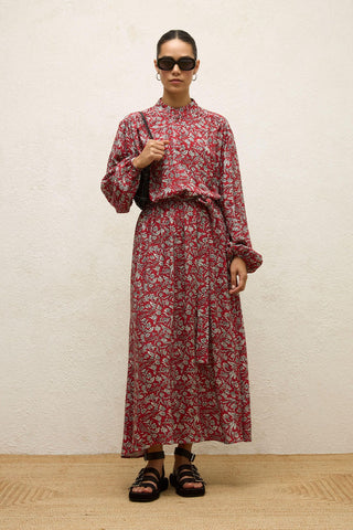 Viscose Patterned Dress Ethnic