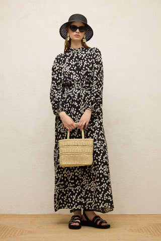 Viscose Balloon Sleeve Dress Chamomile