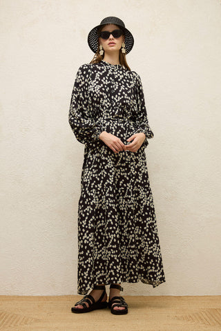 Viscose Balloon Sleeve Dress Chamomile