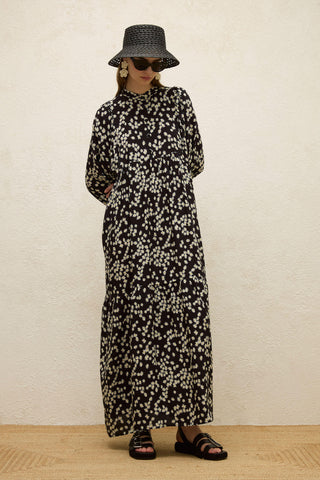 Viscose Balloon Sleeve Dress Chamomile