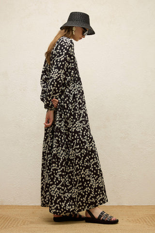 Viscose Balloon Sleeve Dress Chamomile