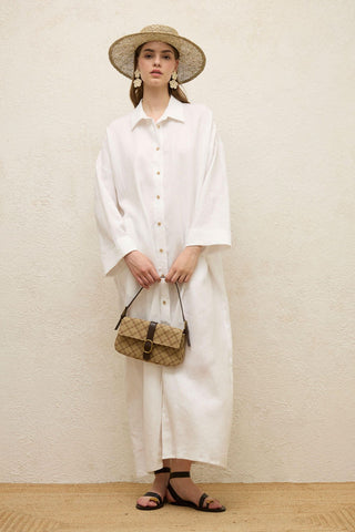 Linen Dress White