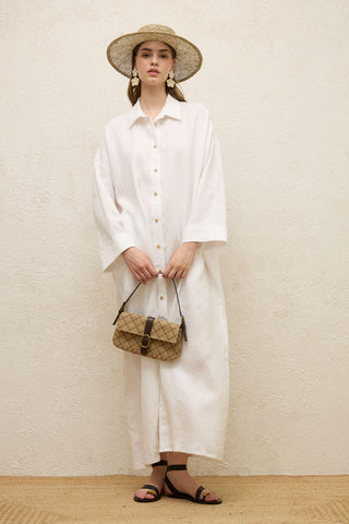 Linen Dress White