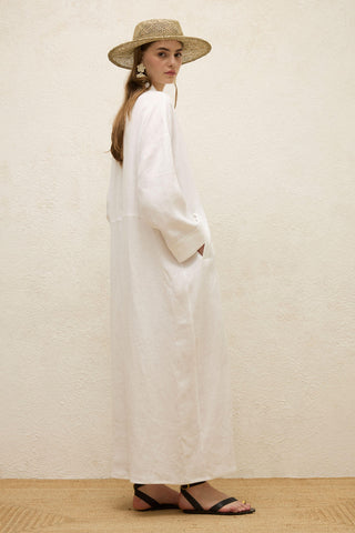 Linen Dress White