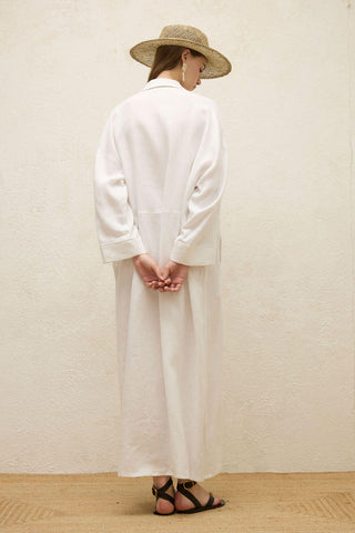 Linen Dress White