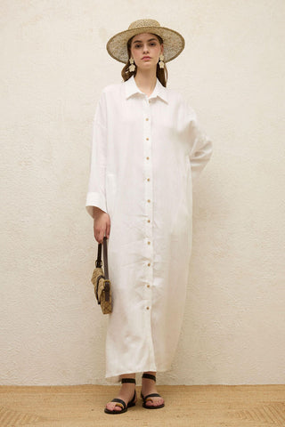 Linen Dress White