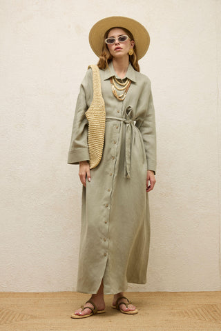 Linen Dress Sage