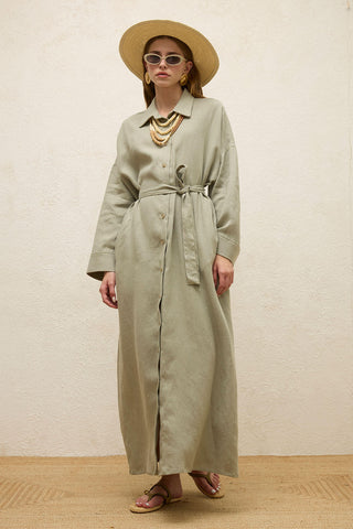 Linen Dress Sage