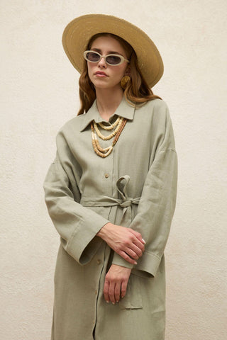 Linen Dress Sage