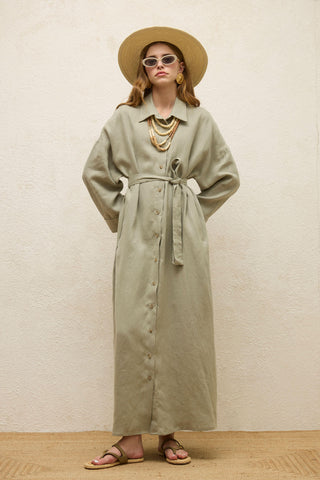 Linen Dress Sage