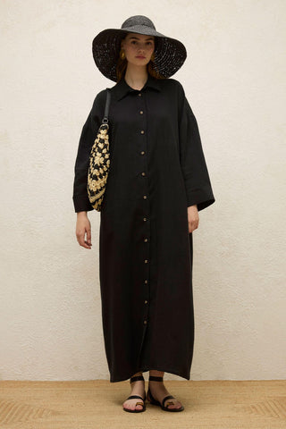 Linen Dress Black