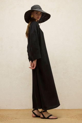 Linen Dress Black