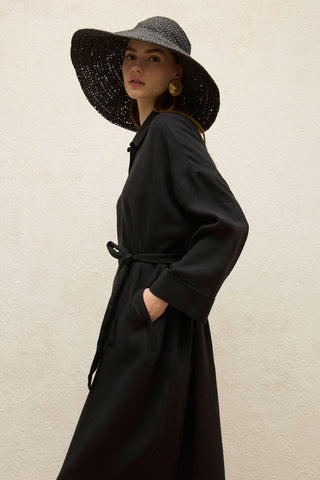 Linen Dress Black