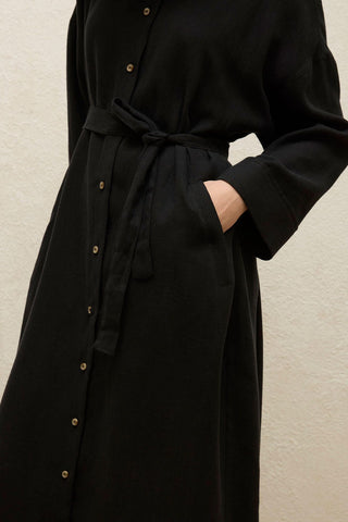 Linen Dress Black