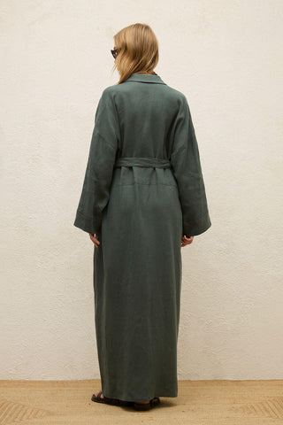 Linen Dress Green