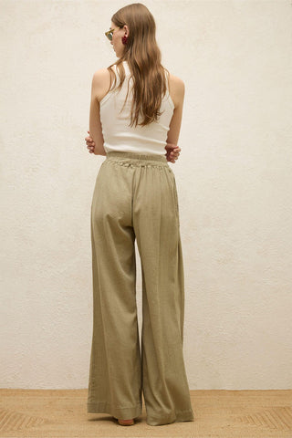 Cotton Palazzo Pants Sage