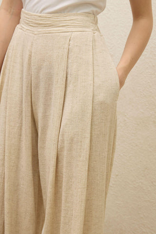 Cotton Palazzo Pants Natural