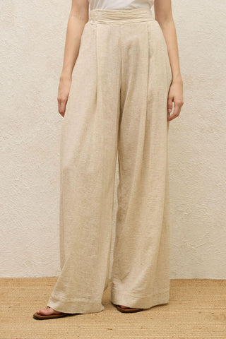 Cotton Palazzo Pants Natural