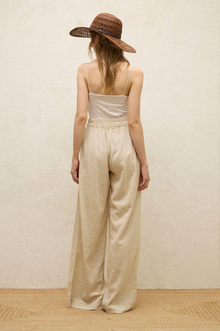 Cotton Palazzo Pants Natural