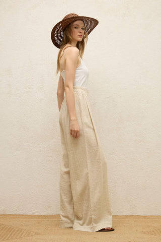 Cotton Palazzo Pants Natural