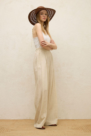 Cotton Palazzo Pants Natural