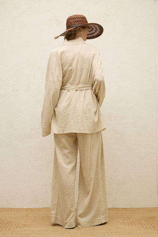 Cotton Belted Kimono Natural