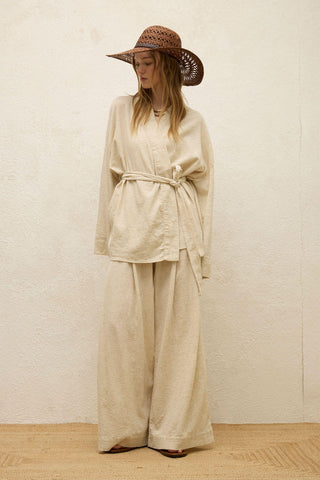 Cotton Belted Kimono Natural