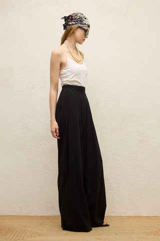 Cotton Palazzo Pants Black