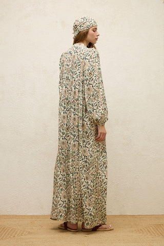 Viscose Balloon Sleeve Dress Ira