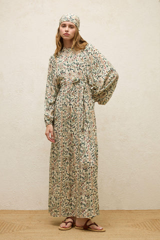 Viscose Balloon Sleeve Dress Ira