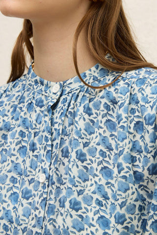 Viscose Patterned Tunic Rose Blue