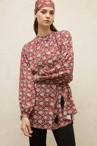 Viskon Desenli Tunik Bloom