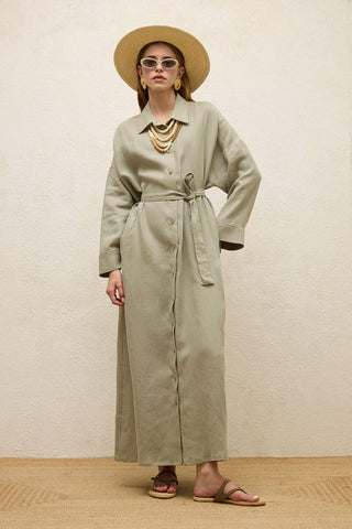 Linen Dress Sage