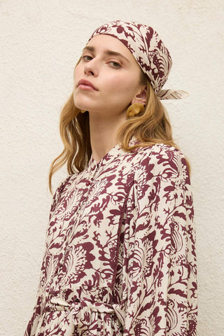 Desenli Pamuklu Atkı Adaçayı