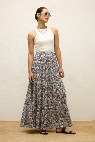 Viscose Patterned Skirt Patterned