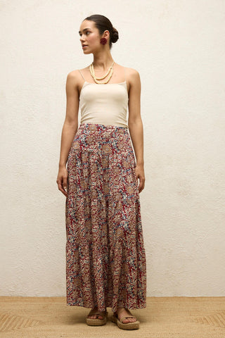 Viscose Patterned Skirt Marrakesh