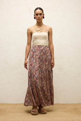 Viscose Patterned Skirt Marrakesh