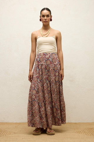 Viscose Patterned Skirt Patterned