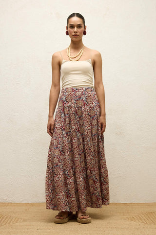 Viscose Patterned Skirt Marrakesh