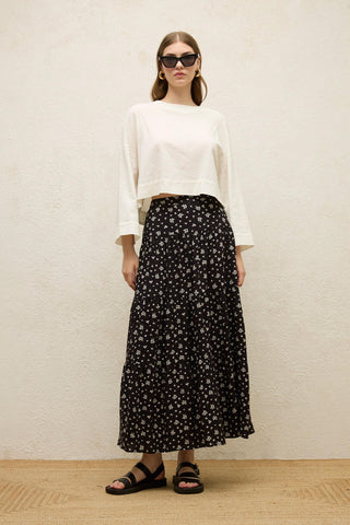 Viscose Patterned Skirt Ditsy