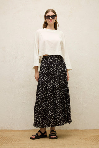 Viscose Patterned Skirt Ditsy