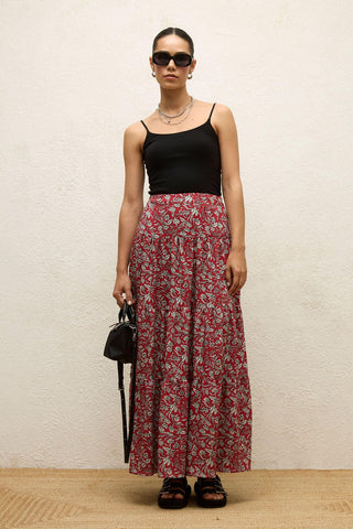 Viscose Patterned Skirt Ethnic