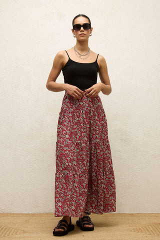 Viscose Patterned Skirt Ethnic