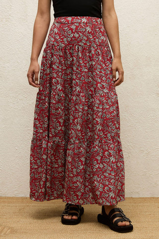 Viscose Patterned Skirt Ethnic